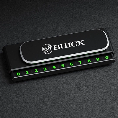 Nömrəli dayanma kartı: phone number holder - can-be-hidden-buick-black