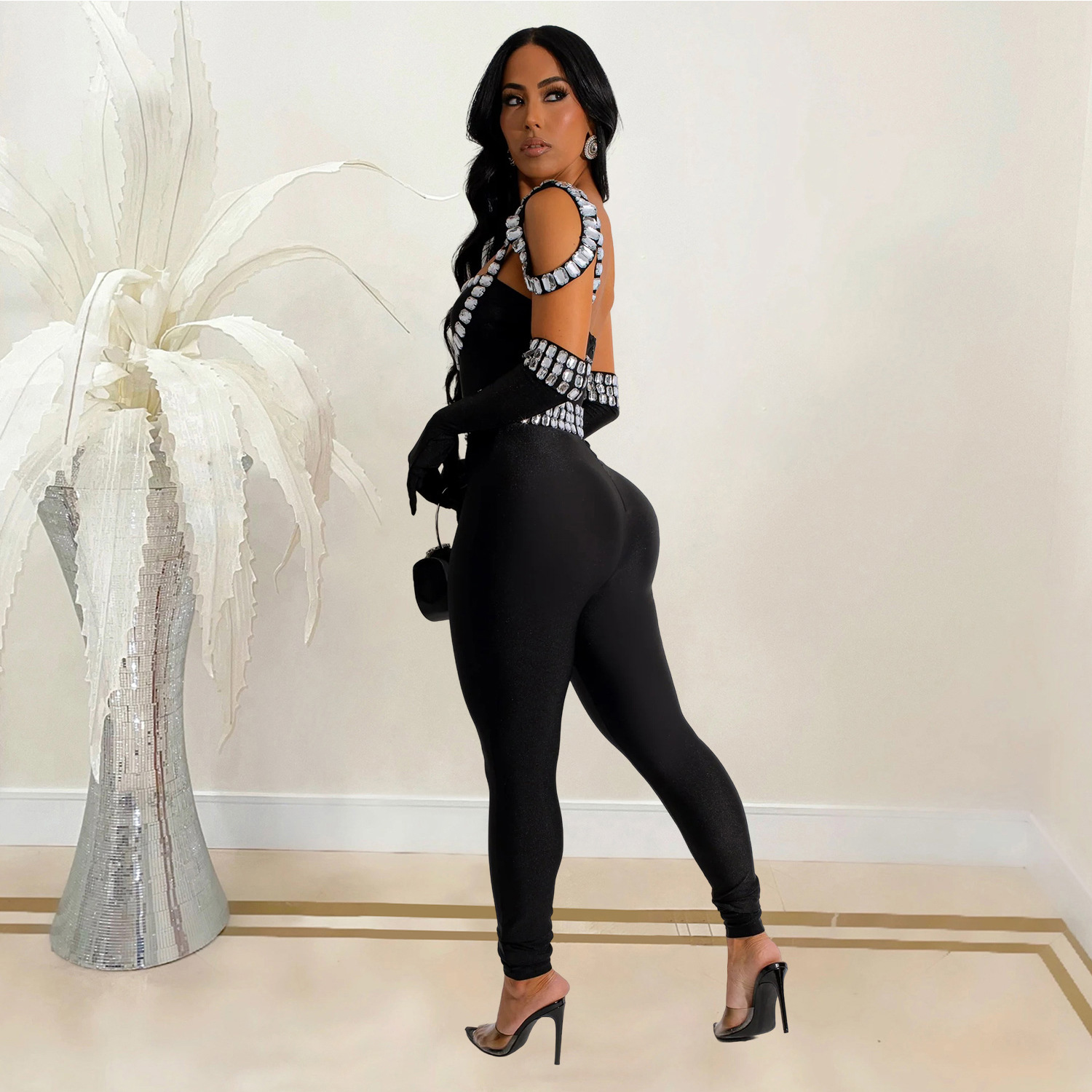 C7001 Aliexpress transfronterizo Amazon estación independiente de moda europea y americana ropa de mujer nueva línea de perforación caliente pantalones largos