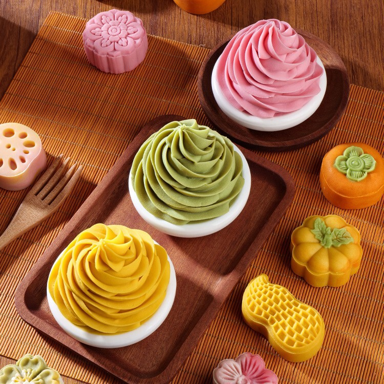 低糖桃山皮月餅フィリングミルク抹茶カスタード氷皮流心和菓子焼き半製品原料|undefined
