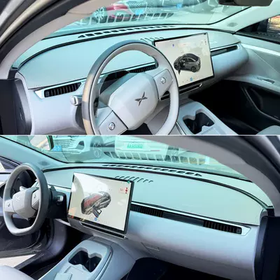 center console linting leather: Günəş əleyhinə siperlik - two-piece-set-xiaopeng-m03-leather-warm-gray-no-label-see-details