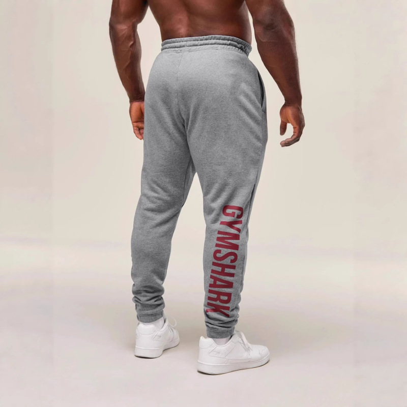Gymshark Men's Sports Pants Joggers Gym Muscle Bodybuilding Casual Pants Cotton Printed Long Pants