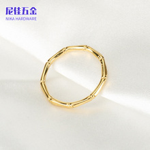 钛钢不掉色不过敏戒指女款竹子指环关节尾戒小众设计简约个性饰品