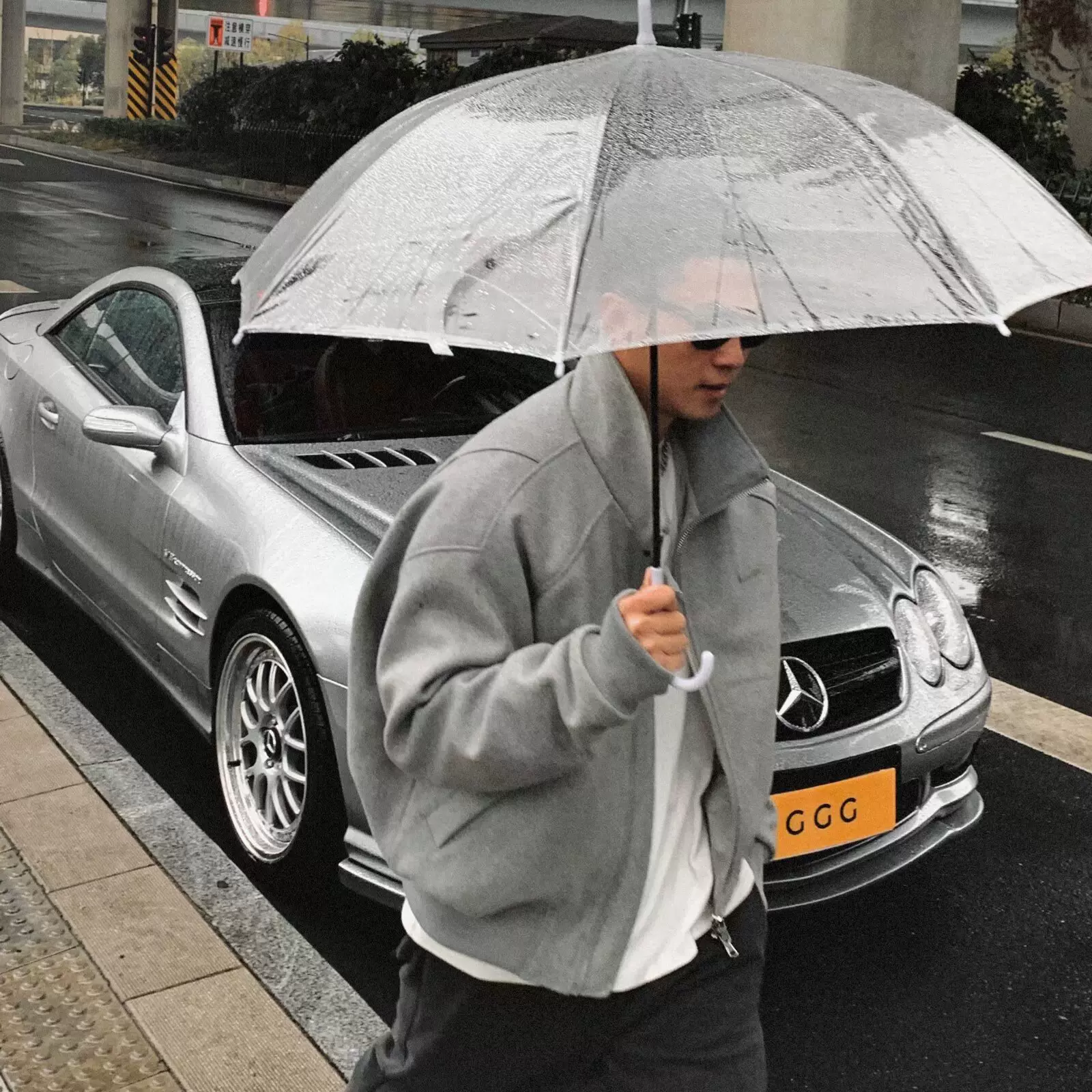 cleanfit毛呢棉服外套男秋冬款高级感夹棉棒球服美式短款立领夹克