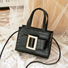 Fashionable handheld purse, bag strap one shoulder, linen bag, crocodile print, wholesale