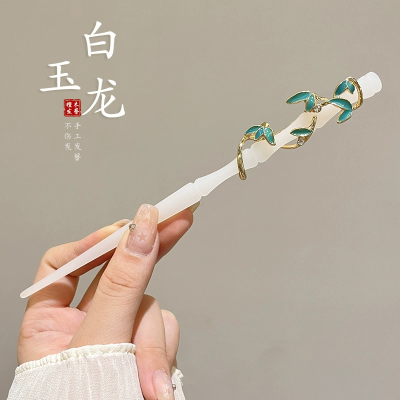 Заколка для волос Hanfu декоративная, кисточка в китайском стиле, металл и нефритовые варианты
