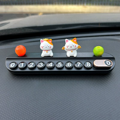 Nömrəli dayanma kartı – Lucky Cat Supplies - yuanbao-cat-fan-cat-2-full-skin-green-and-yellow-oranges-black-aromatherapy-license-plate