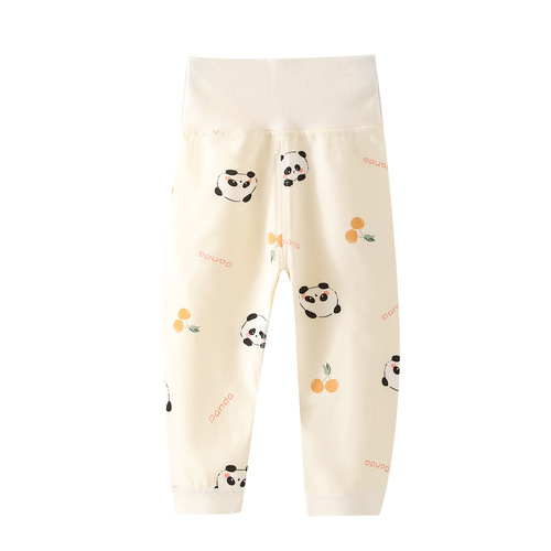 Baby clothes single sleep pants for newborns spring and autumn winter innerwear high-waisted pure cotton boneless pants children's wear baby