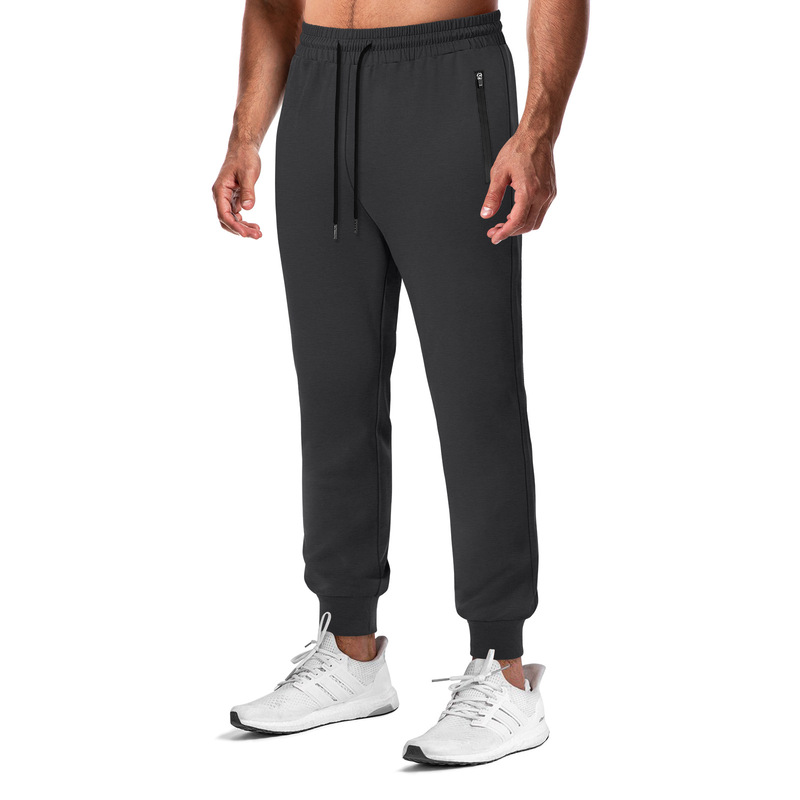 Cross-border new European-style men's casual pants, versatile solid-color fitness and sports long pants, men's zip-up jogger sweatpants Cross-border new European-style men's casual pants, versatile solid-color fitness and sports long pants, men's zip-up jogger sweatpants