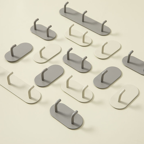 Cream-style Japanese-style iron sticky hooks without punching strong adhesive kitchen hooks behind the door bathroom three-hook row hook wall hanging