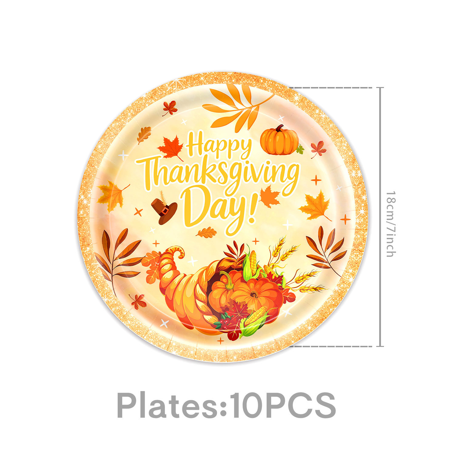 Día de Acción de Gracias Pavo tema fiesta de cumpleaños cubiertos set bandeja de papel tazas de papel toallas de bandera colgante decoración de fiesta