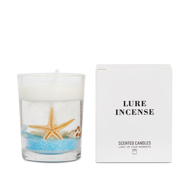 Bougie gelée océanique artisanale en cire, forme à faire soi-même, ornement d'aromathérapie, cadeau, décoration, parfum d'anniversaire créatif_voghion.com