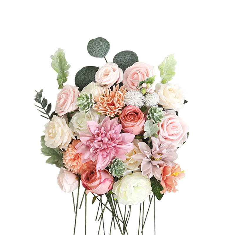 歐式婚禮盒裝花婚禮生日派對仿真花禮盒情人節(jié)禮物DIY新娘手捧花