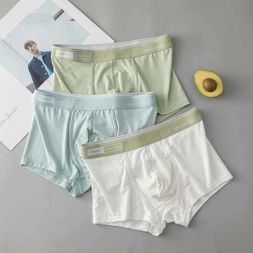 Dropshipping men's underwear solid color Lenzing Modal sports boys breathable boxer briefs boxer briefs