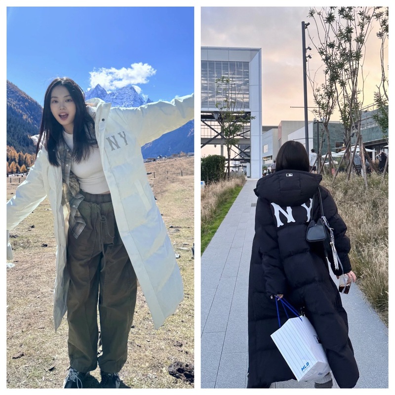 25冬季新款MLB羽绒服张凌赫同款潮流时尚加厚男女同款长款羽绒服|undefined
