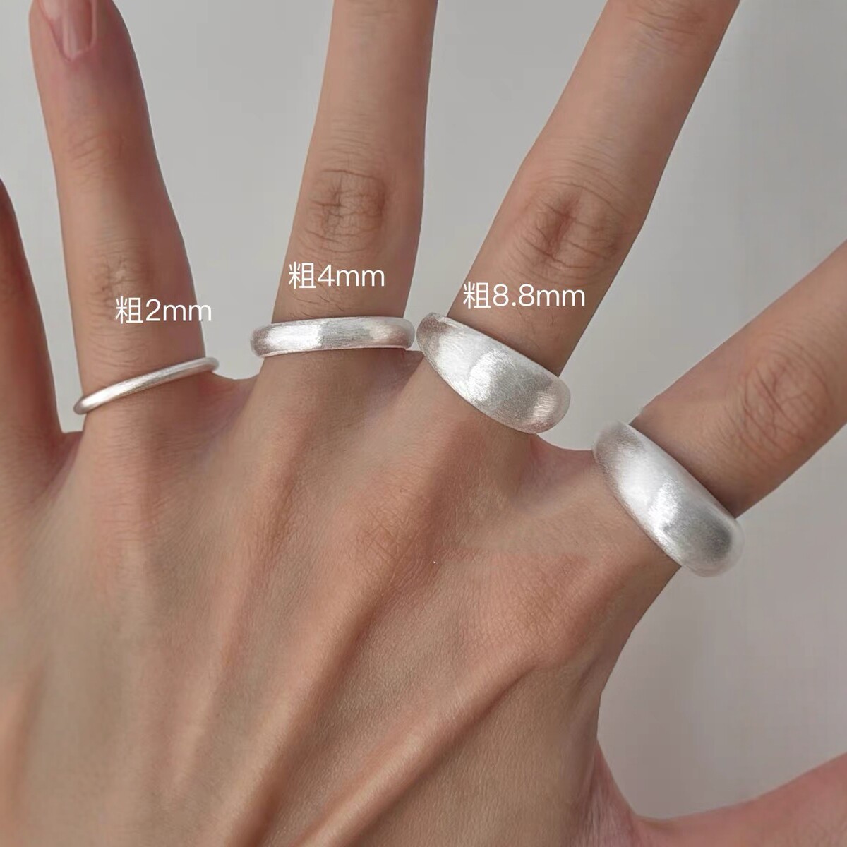 Small design matte one size minimalistic adjustable ring