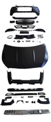 Suitable for Mercedes-Benz V-Class Vito V260 Modified Gls Black Knight Front and Rear Bumper + Grille Surround Kit Large Surround (Big Surrounded) - front-and-rear-bumper-surrounds-hood