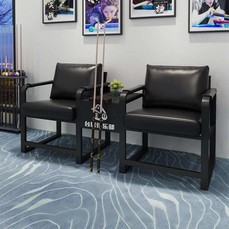 Conjunto de sofá y mesa para sala de billar, sillas de visualización integradas, sillas de descanso sencillas para sala de billar, sofá para ver partidos, sillas de visualización para sala de billar.