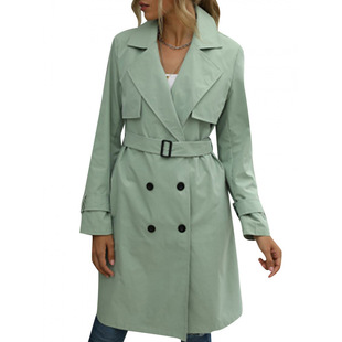 W 1963 Double-breasted casual trench coat �p�ſ����e�L��
