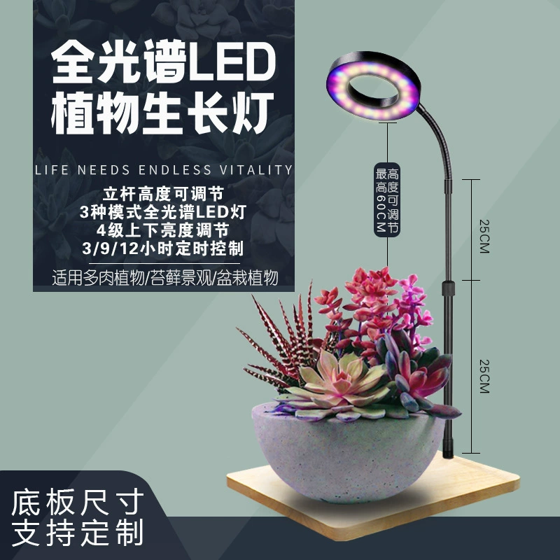 Полный спектр светодиодный заполняющий свет для растений растущий свет мох свет микропейзажный свет экологический свет для бутылок мясистый свет бамбуковая доска свет