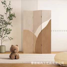 简约木质屏风可移动办公室装饰隔断实木玄关隔断家居装饰遮挡屏风