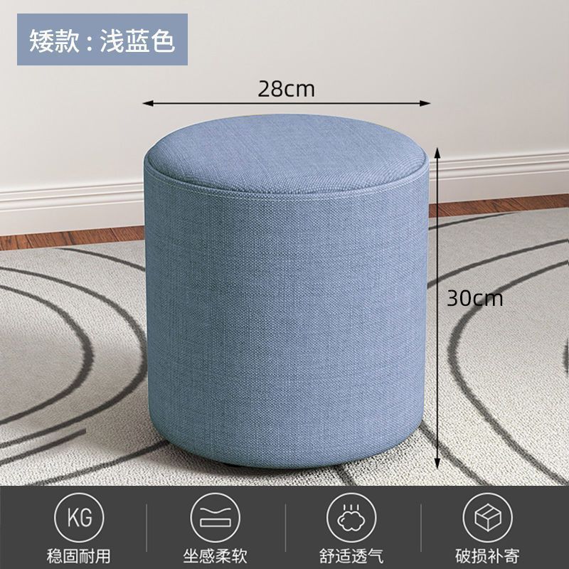 布製の小さなスツール、家庭用の低いスツール、ファッショナブルな丸いスツール、シンプルなリビングルームのソファ、靴交換用のスツール、クリエイティブなブロック|undefined