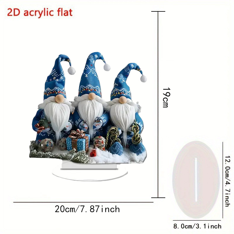 Transfronterizo acrílico 2D Navidad Snow House Santa Claus reno muñeco de nieve decoración de mesa
