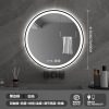 Aluminum alloy border LED light light light mirror toilet wall -mounted round mirror bathroom smart mirror bathroom mirror