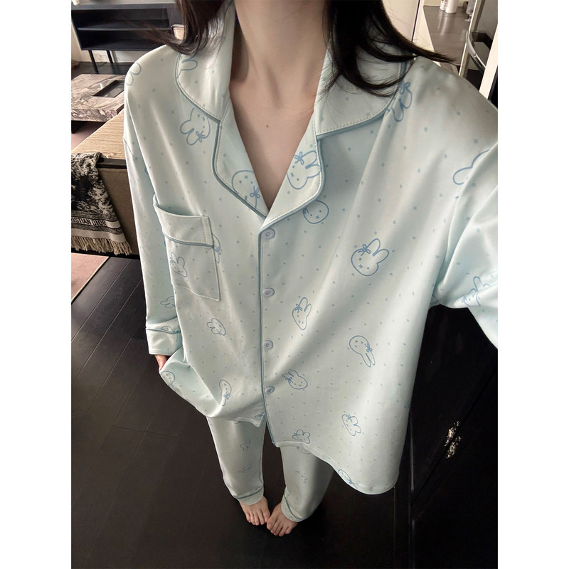 Polka Dot Miffy Rabbit Pajamas for Women, Spring and Autumn, Pure Cotton, Long-Sleeved, 2026 New Model, All-Cotton Cartoon High-End Loungewear Polka Dot Miffy Rabbit Pajamas for Women, Spring and Autumn, Pure Cotton, Long-Sleeved, 2026 New Model, All-Cotton Cartoon High-End Loungewear