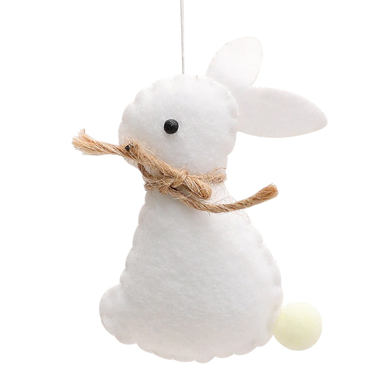 Nuevos productos transfronterizos muñecas de conejo de Pascua cestas de rábano adorables muñecas de conejo decoraciones navideñas