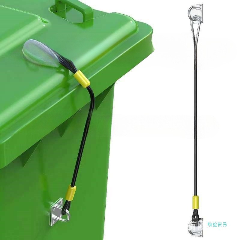 Cubierta de basura de acero inoxidable Cuerdas de alambre de acero Cerradura de cubierta metálica para cubierta de volcado de animales