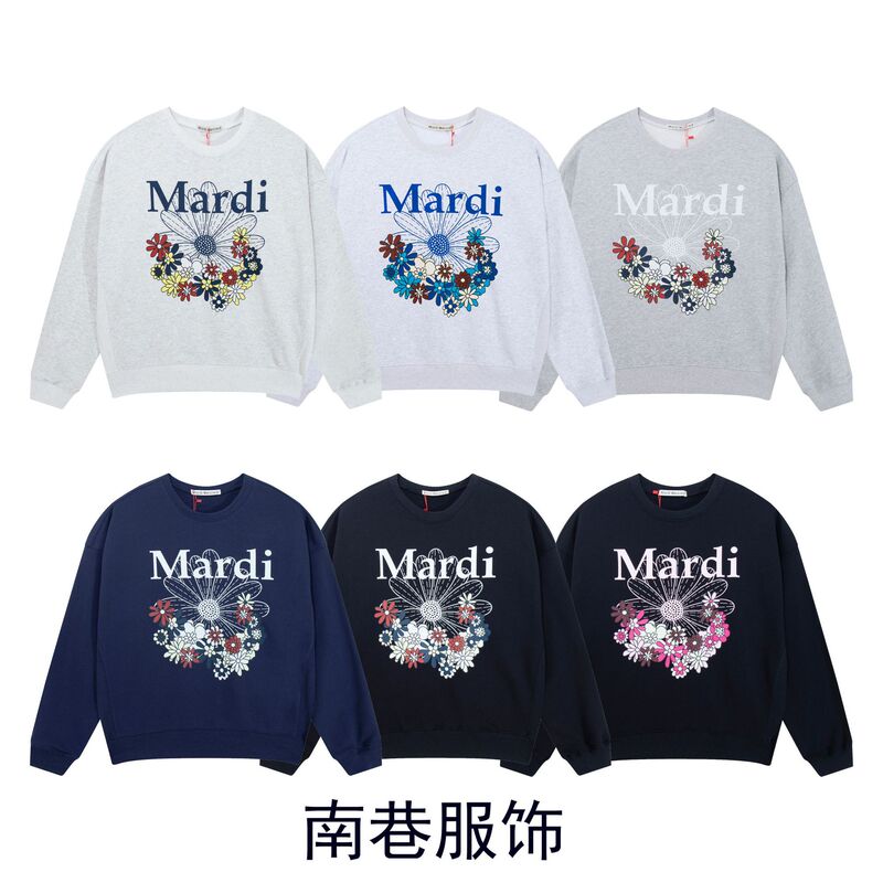 Nanxiang Korean Direct Mail Mardi25 Autumn New Correct Colorful Flower Daisy Long-Sleeved Sweatshirt Top Versatile
