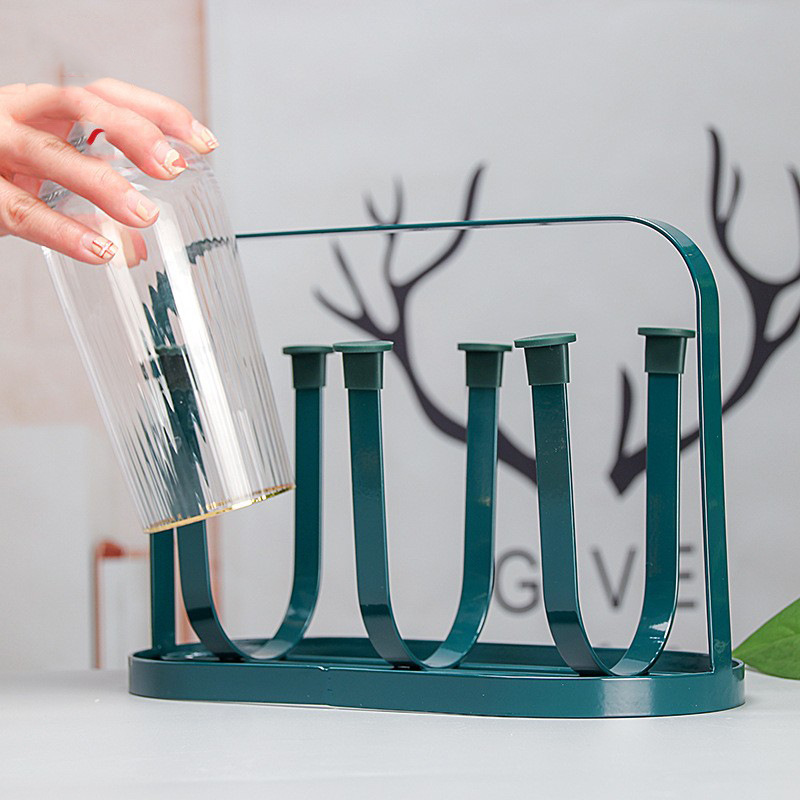 New draining cup holder household portable cup holder integrated tray cup holder living room kitchen cup storage