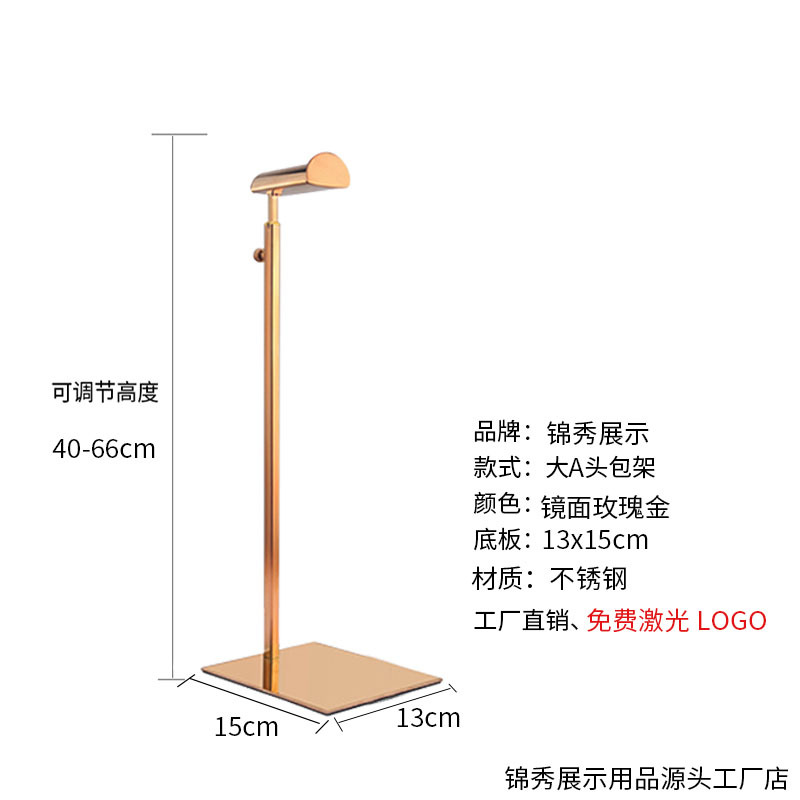 Зеркало с большой головой Розовое золото