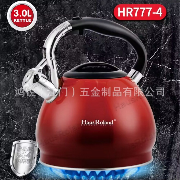 Fábrica de productos de hardware de Jiangmen 304 acero inoxidable agua hirviendo kettle fuente de fábrica de flauta en stock