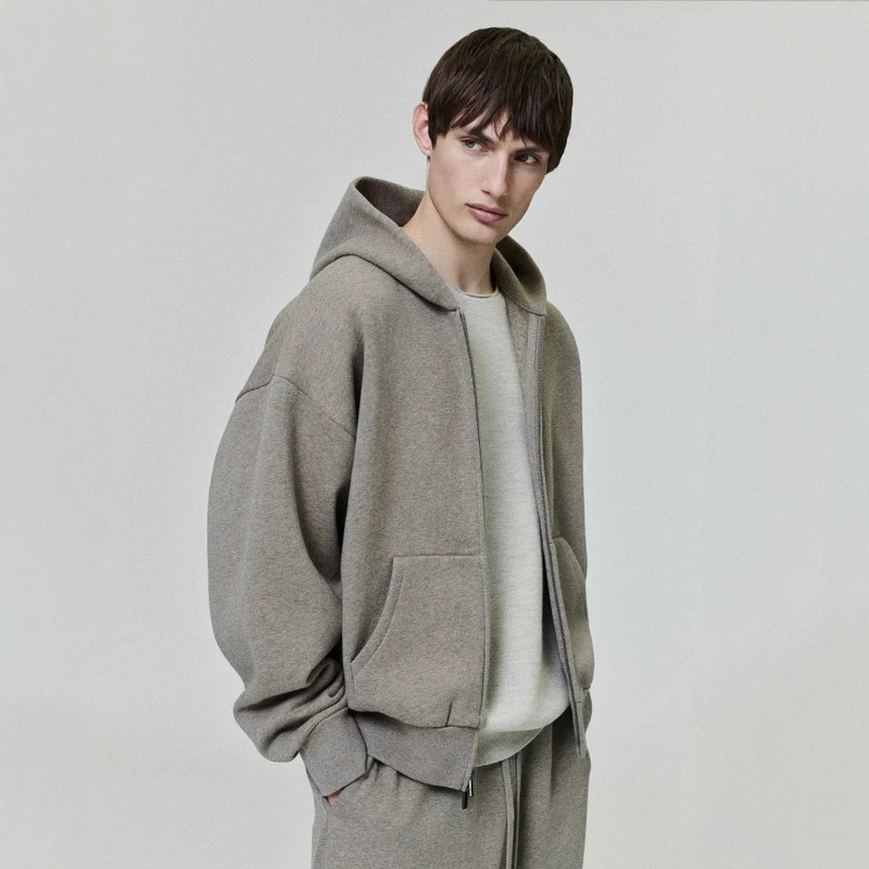 Essentials Hhh Trendyy Casual Simple Style Hooded Zipper Sweatshirt Men's Loose Cardigan Jacket Women's Autumn and Winter Essentials Hhh Trendyy Casual Simple Style Hooded Zipper Sweatshirt Men's Loose Cardigan Jacket Women's Autumn and Winter