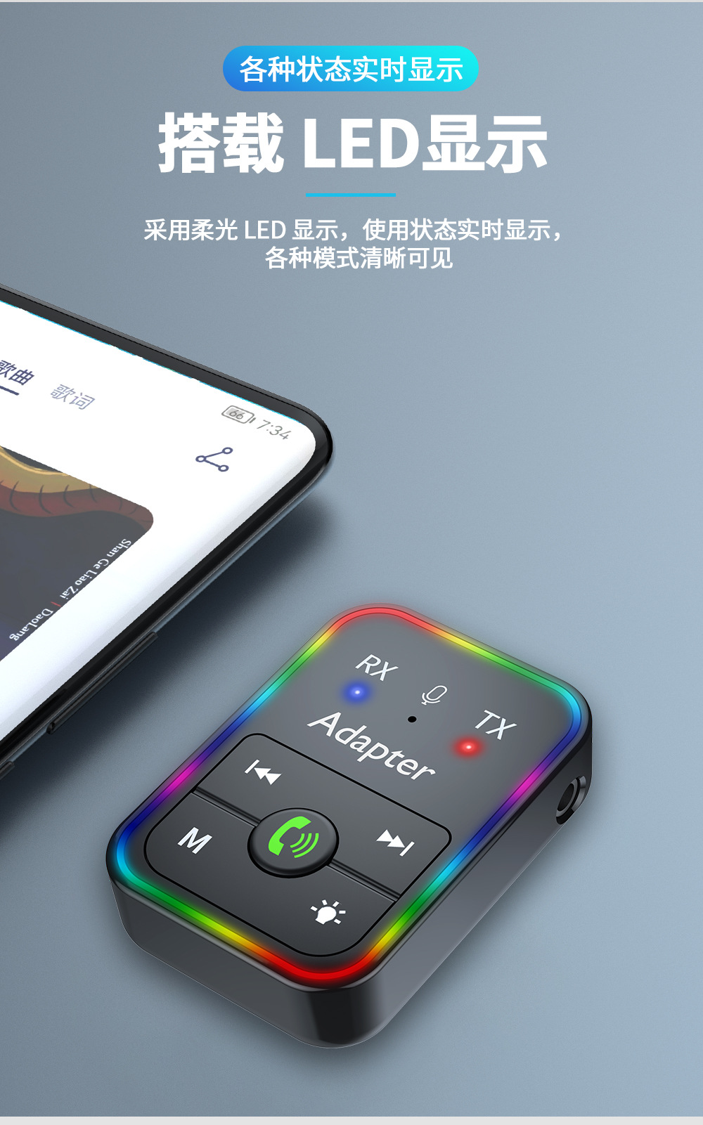 Cross-border e-commerce ebay source car bluetooth FM transmitter old speaker wired to wireless aux connector