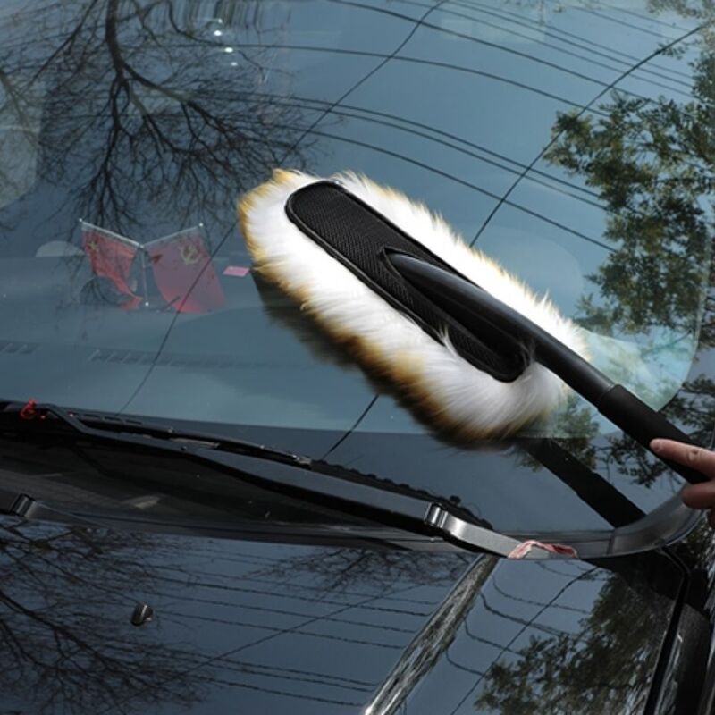 L6F Australian Wool Car Dust Duster Car Mop Brush Car Brush Soft Hair Dust Car Wash Brush