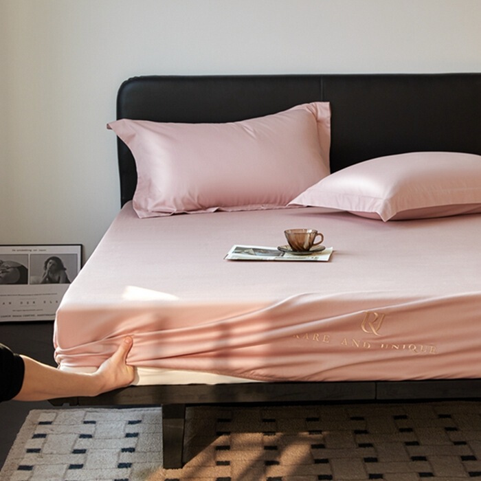 100-Piece Embroidered Bed Cover Single-Piece Cotton Cotton Bed Cover Three-Piece Set Non-Slip Bed Sheet Mattress Cover Light Luxury