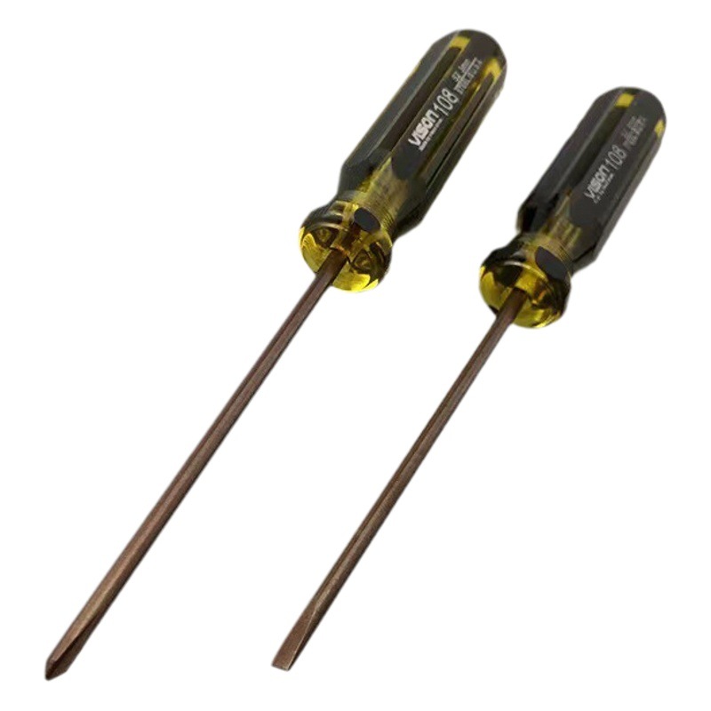 Destornillador transfronterizo S2 destornillador endurecido S2 destornillador de acero de aleación 3*75 mango de PVC cruzado