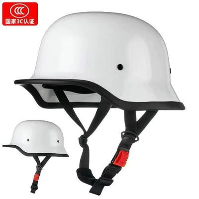 Standard 3C Certified Electric Vehicle: Motosiklet kaskı (dəbilqə) - pearl-white-3c-certification-one-size-fits-all-for-men-and-women-head-circumference-54-60cm