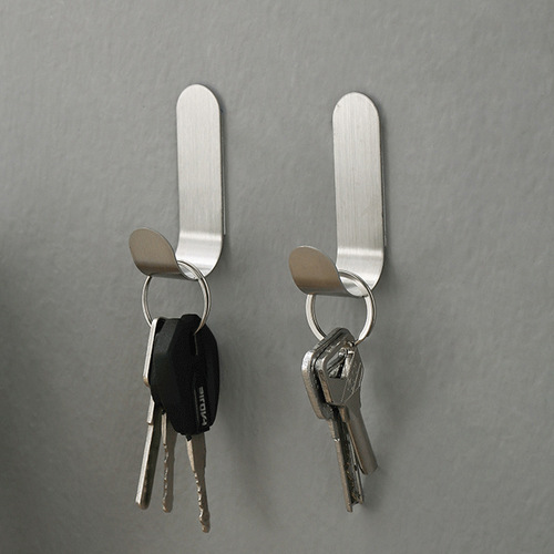 1427 8-piece 304 stainless steel hooks behind the door, wall-mounted strong coat hooks, kitchen and bathroom sundry storage hooks
