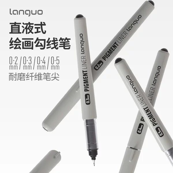 Blue Fruit Direct Liquid Type Fineliner Pen with 0.2mm Fiber Tip, Waterproof, for Hand-Drawn Art, Comics, Design, and Journaling