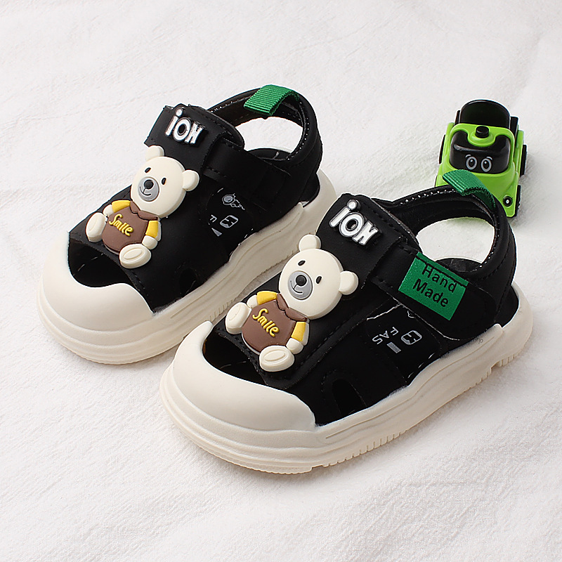 Baby Shoes 1-3 Years Old Boys Toe Sandals Toddler Shoes Soft Sole Baby Sandals Kindergarten 2332