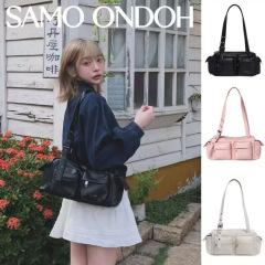 SAMO ONDOH 韓国版の新しいファッションカジュアルマルチポケットハンドバッグ Song Yuqi 同じスタイルの脇の下ショルダーバッグ