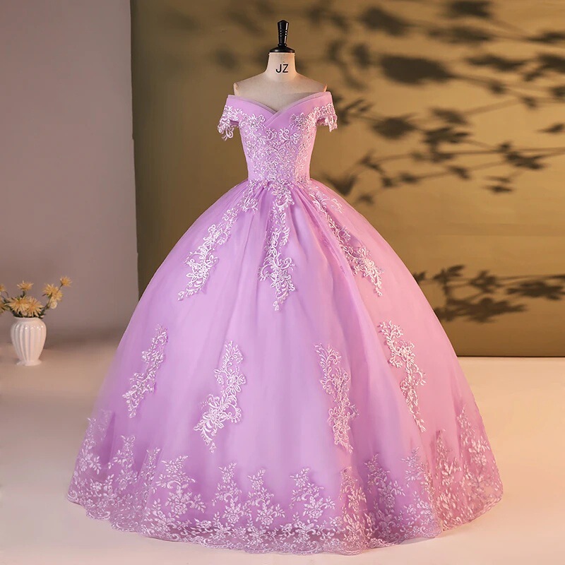 Art Exam Dress with One-Shoulder Design, 2026 New Style, Long Court-Style Elegant Stage Performance Tutu Dress for Vocal Performance