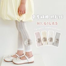 夏季宝宝裤袜女童a类棉防蚊袜儿童打底裤外穿透薄婴童裤袜不带脚