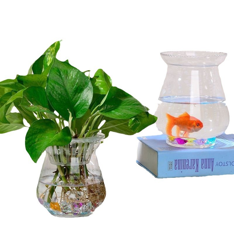 15 Calabaza de cera pequeño tanque de peces dorados pequeño acuario súper sala de estar de vidrio blanco tanque de paja de agua ecológica tanque de peces tanque de tortuga