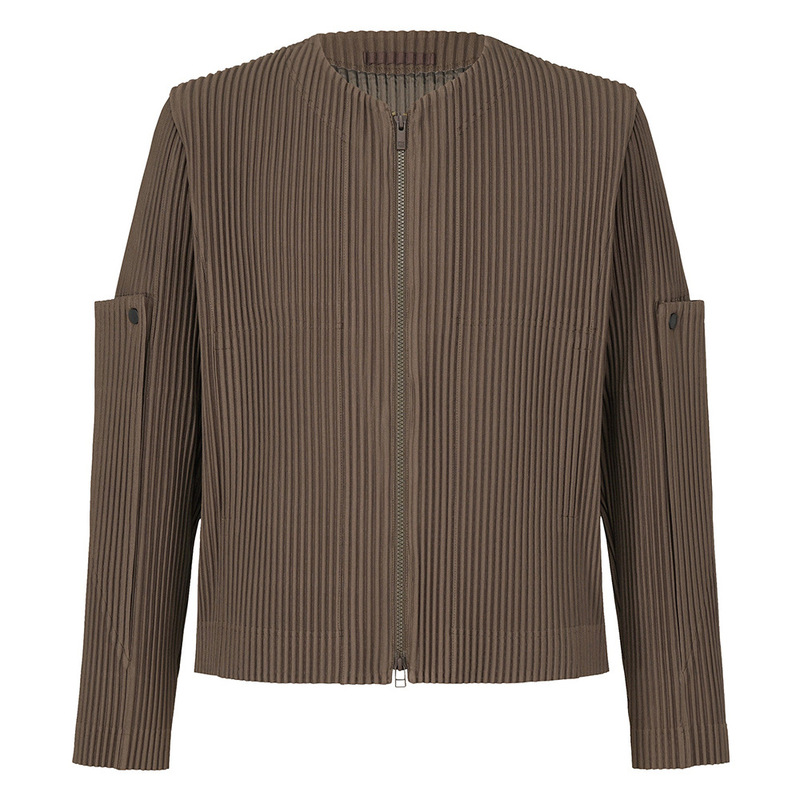 Pleated Men's Clothing 2025 Autumn New Jacket Men's Niche Design Youth Short Men's Casual Jacket Trendy