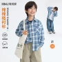 儿童秋季男童格子衬衣