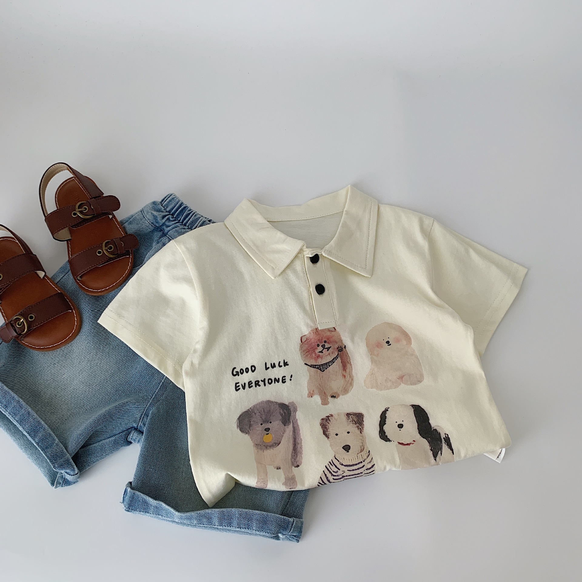 Camisa POLO para niños Maibao Camiseta de manga corta Verano 2025 Nueva ropa para niños Tops para niños Ropa fina de verano de media manga